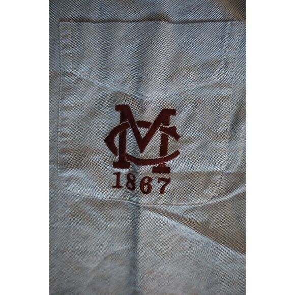 Polo Ralph Lauren Men's Sz M Blue Morehouse Custom Fit Oxford Button Up - Picture 9 of 13